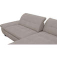 ECKSOFA in Mikrofaser Hellgrau  - Hellgrau/Schwarz, Design, Textil/Metall (290/198cm) - Xora