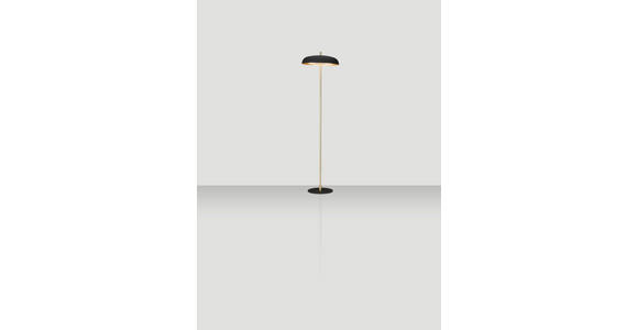 STEHLEUCHTE 38/142 cm - Goldfarben/Schwarz, KONVENTIONELL, Metall (38/142cm) - Novel