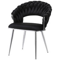 ARMLEHNSTUHL-SET 2 Stück  in Eisen  - Silberfarben/Schwarz, Design, Kunststoff/Metall (61/82/60cm) - Kayoom