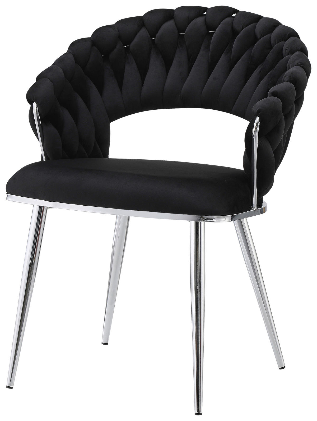 ARMLEHNSTUHL-SET 2 Stück  in Eisen  - Silberfarben/Schwarz, Design, Kunststoff/Metall (61/82/60cm) - Kayoom