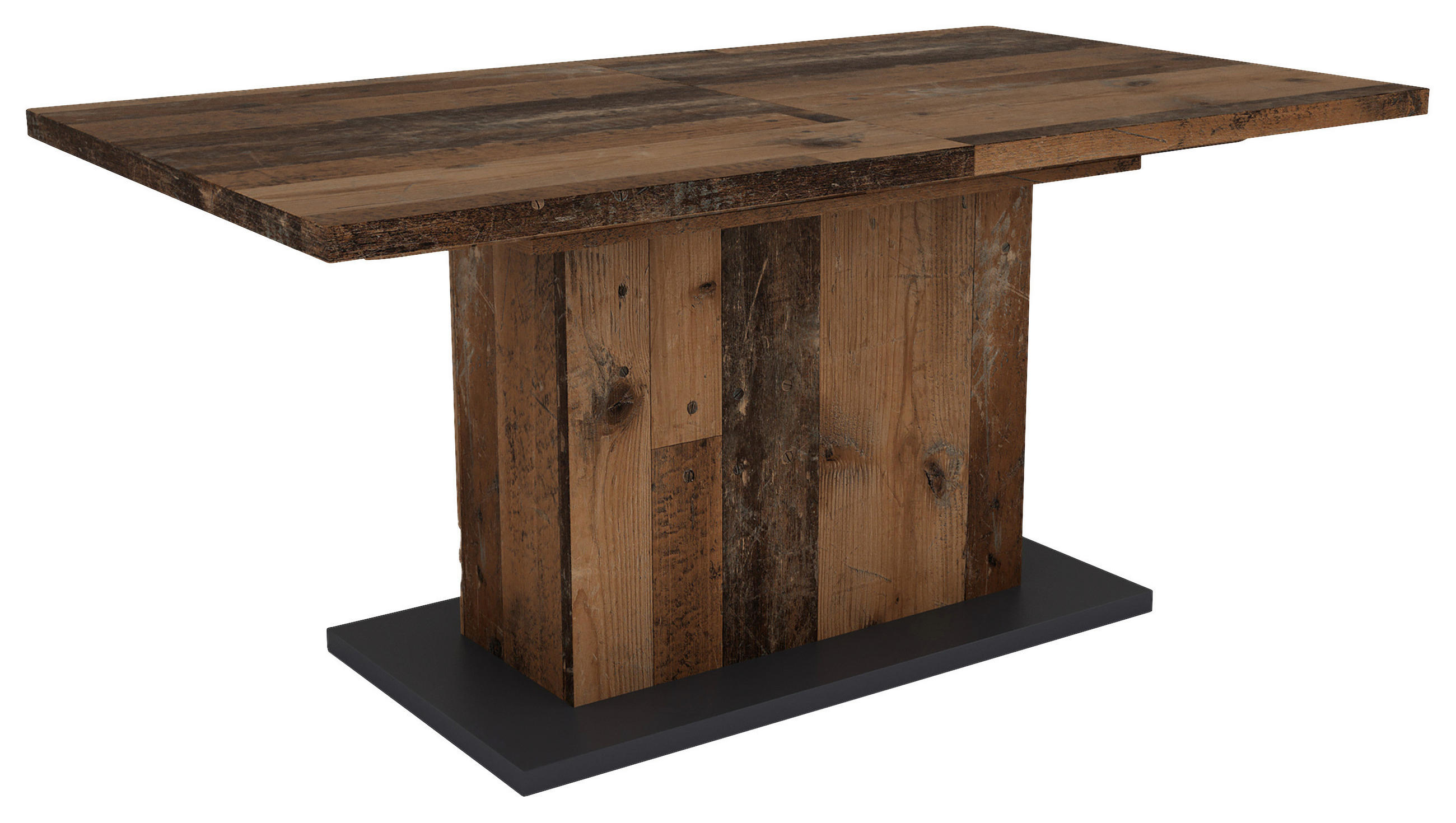 ESSTISCH rechteckig Anthrazit, Alteiche  - Alteiche/Anthrazit, MODERN, Holzwerkstoff (160/90/75cm) - MID.YOU