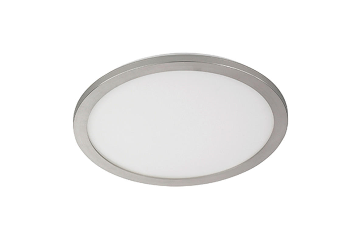 LED-DECKENLEUCHTE   40 cm   - Weiss/Nickelfarben, Design, Glas (40cm) - Fischer & Honsel