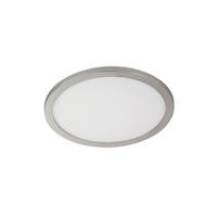 LED-DECKENLEUCHTE   40 cm   - Weiss/Nickelfarben, Design, Glas (40cm) - Fischer & Honsel