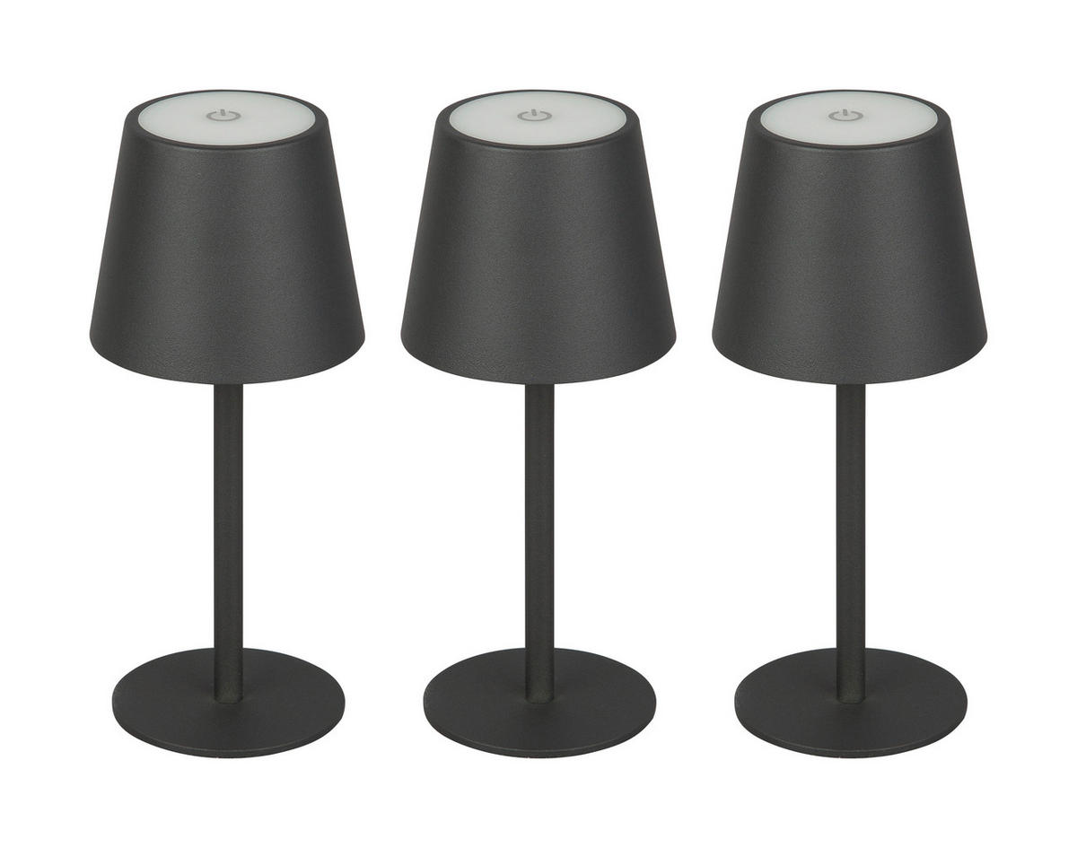 STOLNÍ LAMPA NA BATERIE 8,6/20,3 cm - černá, Basics, kov/plast (8,6/20,3cm) - Novel