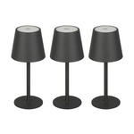 AKKU-TISCHLEUCHTE Jubidubiläum 8,6/20,3 cm  - Schwarz, Basics, Kunststoff/Metall (8,6/20,3cm) - Novel