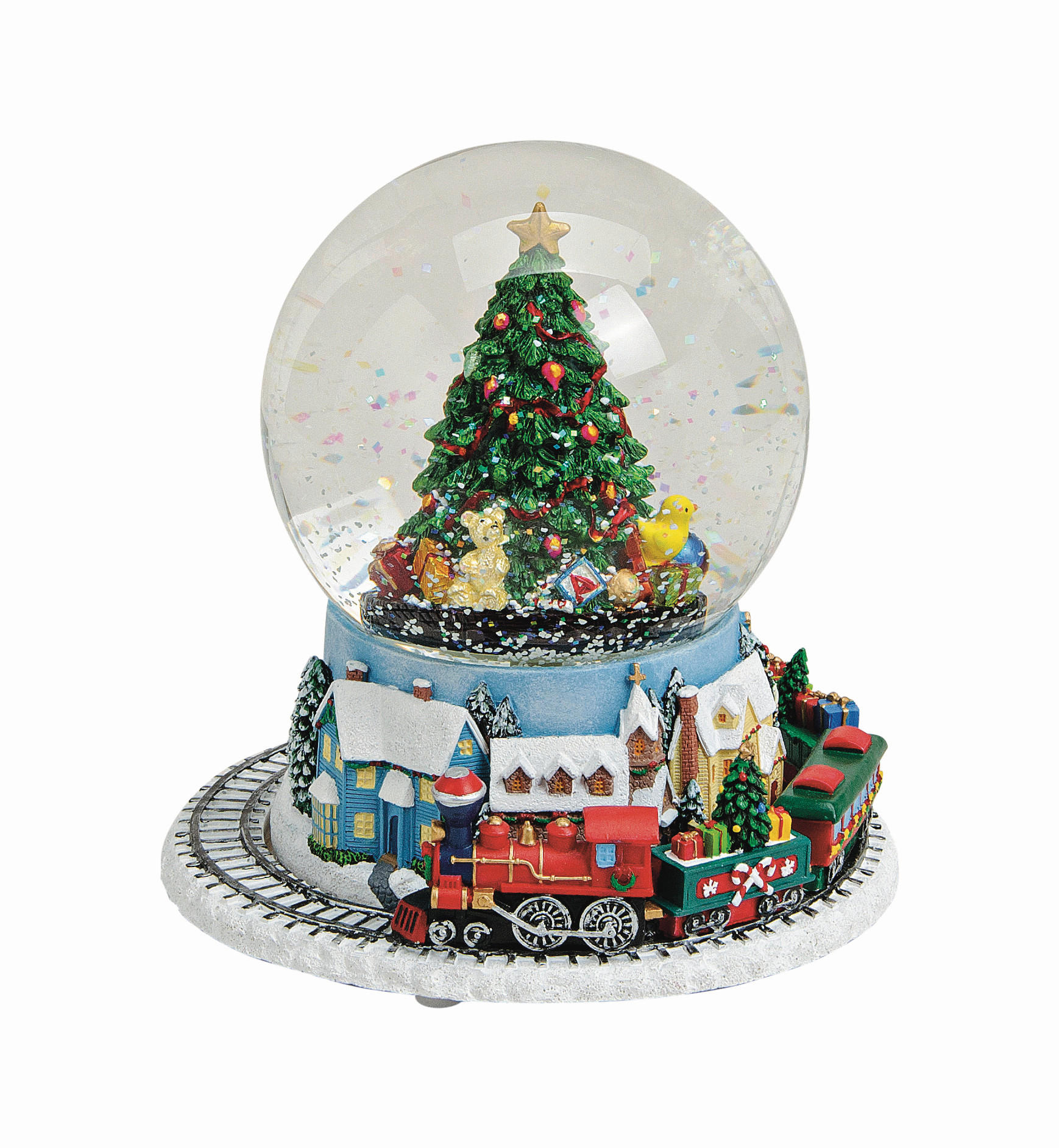 SPIELUHR SCHNEEKUGEL  - Trend, Glas/Kunststoff (18/14/18cm) - X-Mas