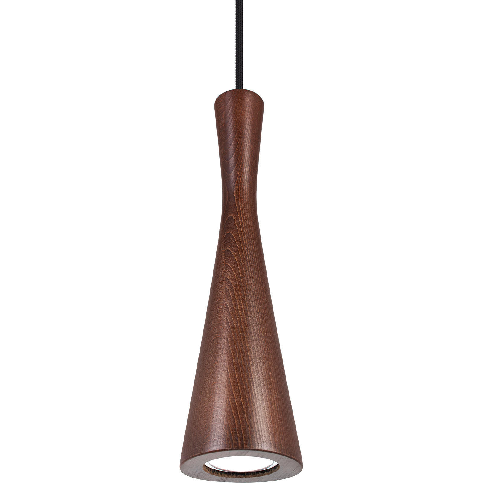 ZÁVĚSNÉ SVÍTIDLO, 10/90-140 cm  - černá/barvy ořechu, Design, dřevo (10/90-140cm)