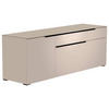 LOWBOARD Schwarz, Sandfarben  160/58/45 cm  - Sandfarben/Schwarz, Design, Glas/Holzwerkstoff (160/58/45cm) - Moderano
