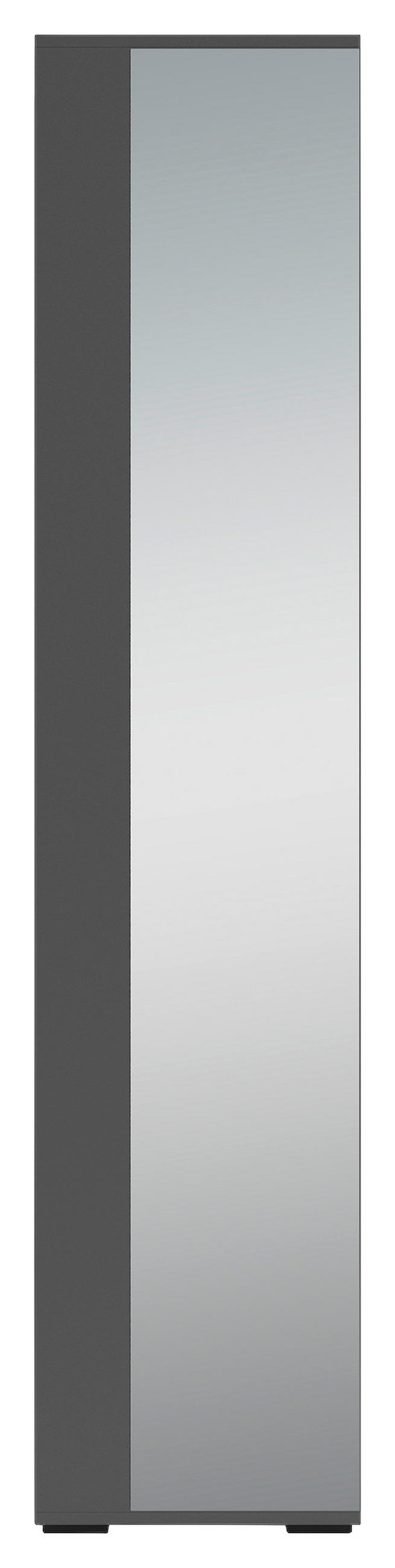 GARDEROBE  in 40/184/35 cm  - Anthrazit/Silberfarben, Design, Holzwerkstoff/Kunststoff (40/184/35cm) - Livetastic