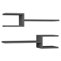 WANDBOARD Helena Holzwerkstoff Anthrazit  - Anthrazit, Design, Holzwerkstoff (75/17/20cm) - Livetastic
