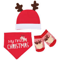 BABYBEKLEIDUNGSSET 3-teilig  - Rot, Textil - X-Mas