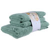 FROTTIERSET Jubiläums Set CH Grün 3-teilig  - Grün, Basics, Textil - Vossen
