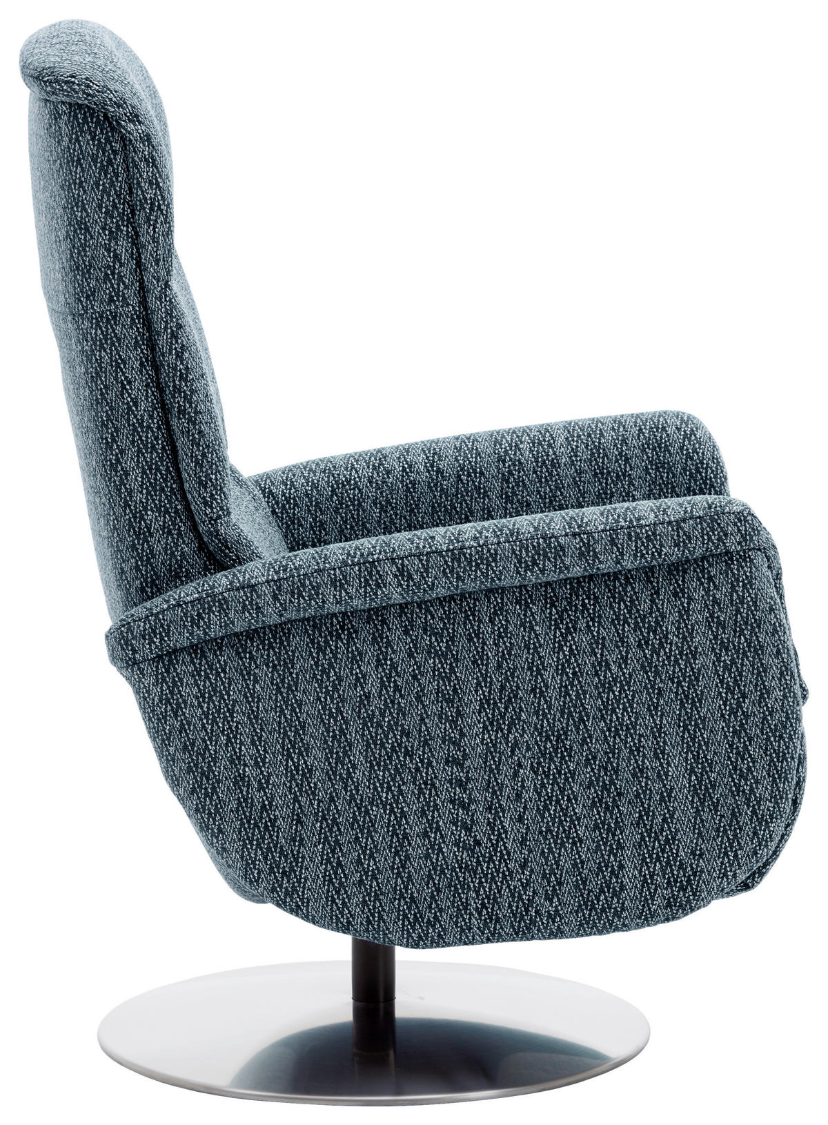 RELAXSESSEL in Textil Dunkelblau  - Edelstahlfarben/Dunkelblau, Design, Textil/Metall (71/112/83cm) - Dieter Knoll