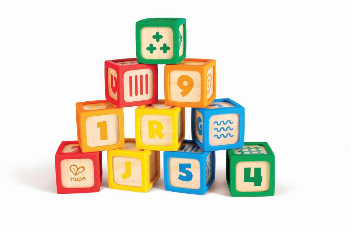 BAUSTEINE - Gelb/Rot, Basics, Holz/Kunststoff (0,46kg) - Hape