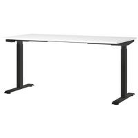 SCHREIBTISCH 160/80/72-118 cm Schwarz, Weiß elektrisch höhenverstellbar  - Schwarz/Weiß, MODERN, Holzwerkstoff/Metall (160/80/72-118cm) - Novel
