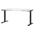 SCHREIBTISCH 160/80/72-118 cm Schwarz, Weiß elektrisch höhenverstellbar  - Schwarz/Weiß, MODERN, Holzwerkstoff/Metall (160/80/72-118cm) - Novel