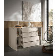 SIDEBOARD  in 180/90/40 cm  - Kaschmir/Schwarz, Basics, Holzwerkstoff/Kunststoff (180/90/40cm) - Carryhome