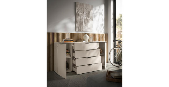 SIDEBOARD in 180/90/40 cm - Kaschmir/Schwarz, Basics, Holzwerkstoff/Kunststoff (180/90/40cm) - Carryhome
