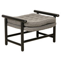 PALL i trä, metall, textil grå, svart  - grå/svart, Design, metall/trä - Best Price