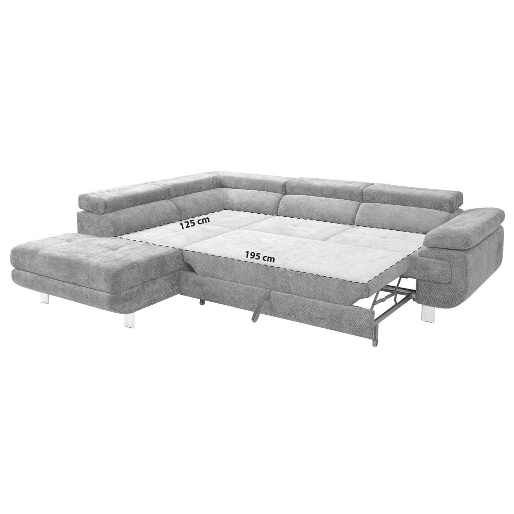 Thumbnail - Mid.you Ecksofa, Anthrazit, Textil, 5-Sitzer, Ottomane links, L-Form, 270x230 cm, Made in EU, Stoffauswahl, Hocker erhäl...