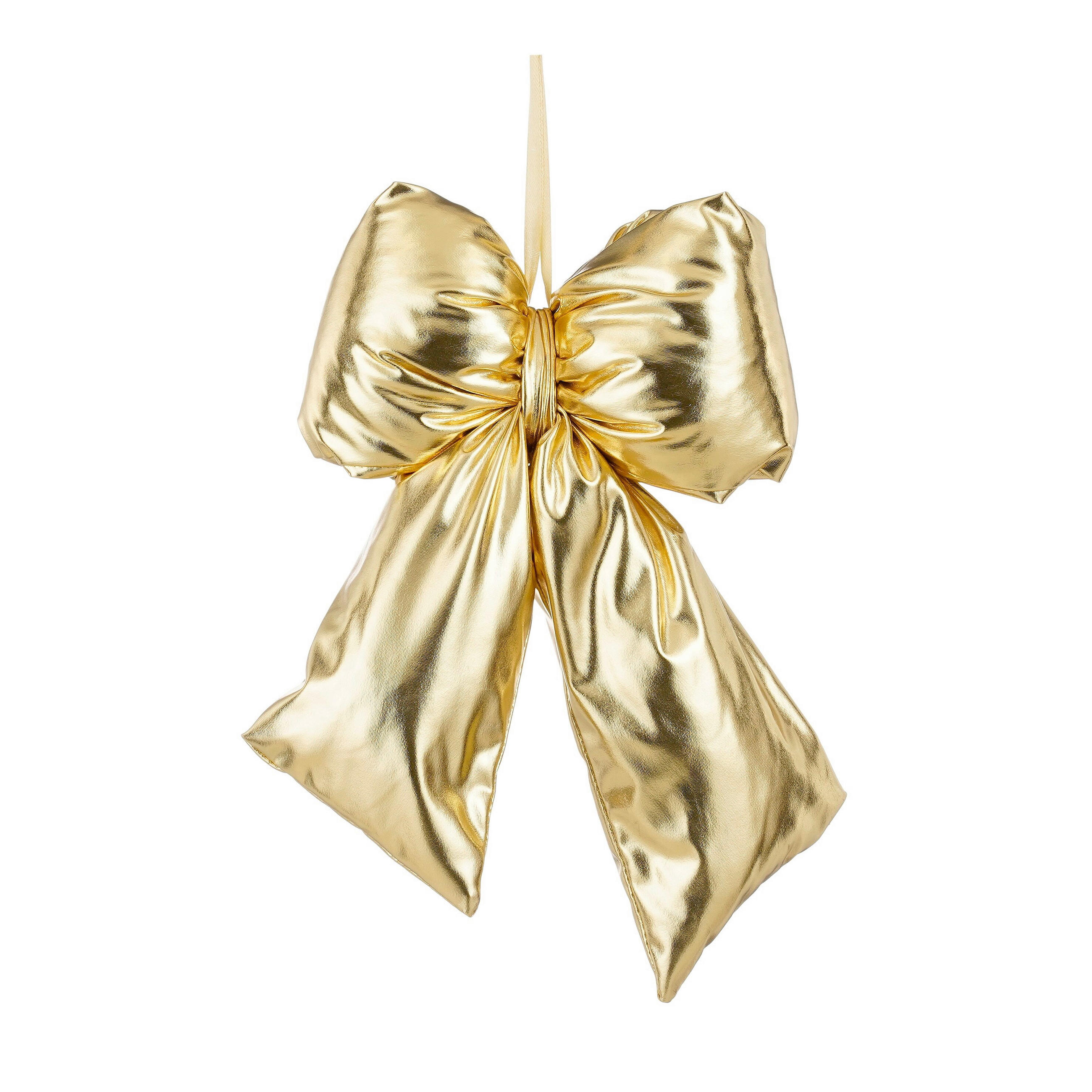 KARÁCSONYFADÍSZ - aranyszínű, Basics, textil (30/21/7.5cm)