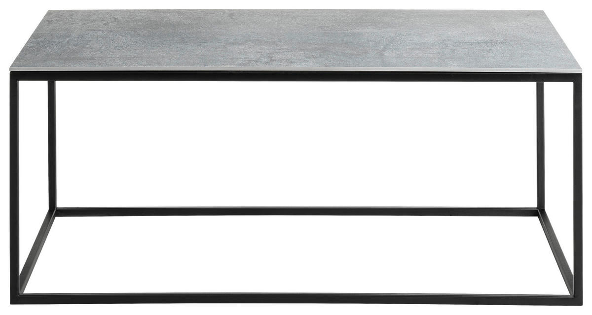 COUCHTISCH Keramik 100/60/41,5 cm  - Schwarz/Grau, Design, Keramik/Metall (100/60/41,5cm) - Johann Jakob