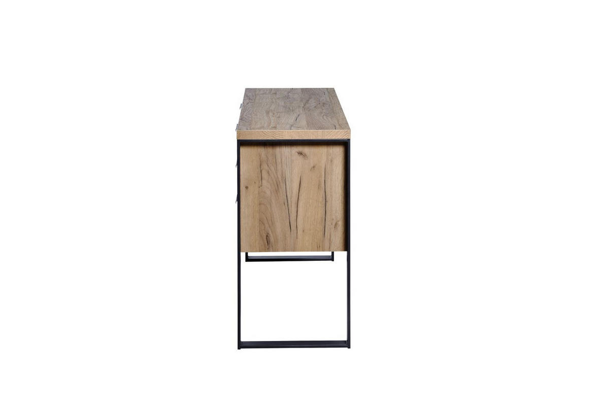 SIDEBOARD 119/76/39,5 cm  in Eichefarben  - Eichefarben/Anthrazit, Modern, Holzwerkstoff/Metall (119/76/39,5cm)