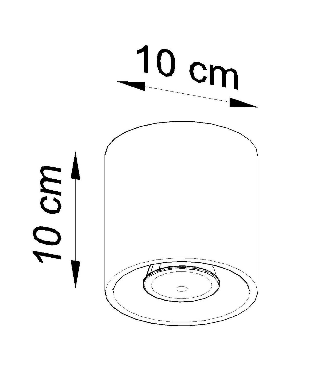 AUFBAULEUCHTE ORBIS 10/10/10 cm  - Schwarz, Design, Metall (10/10/10cm)