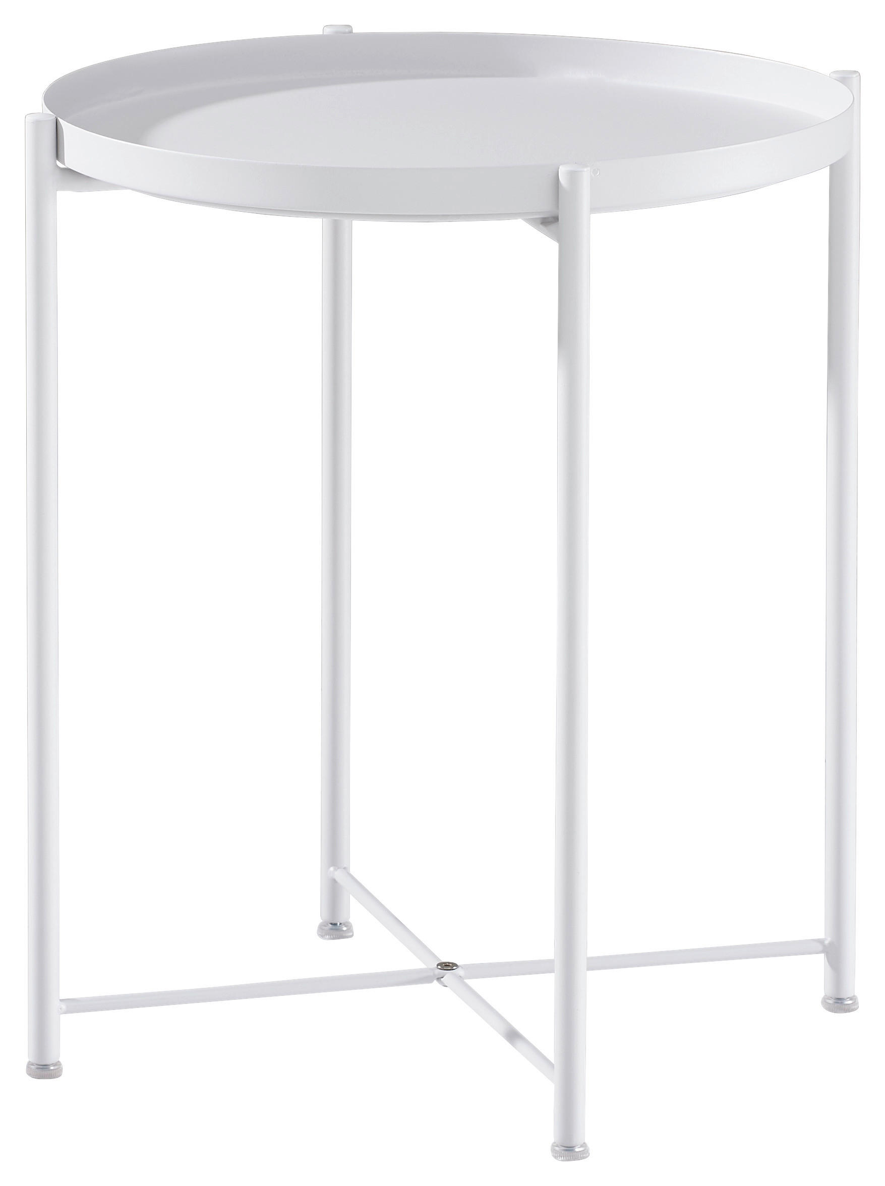 Carryhome Beistelltisch Weiß 47.5x53x47.5 cm