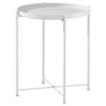 BEISTELLTISCH in Metall 47,5/47,5/53 cm  - Weiß, Basics, Metall (47,5/47,5/53cm) - Carryhome