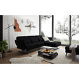 ECKSOFA  in Flachgewebe Schwarz  279-327/176-217 cm  - Schwarz, Design, Textil/Metall (279-327/176-217cm) - Dieter Knoll