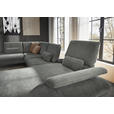 WOHNLANDSCHAFT in Webstoff Hellgrau  - Hellgrau/Schwarz, Design, Textil/Metall (208/354/157cm) - Dieter Knoll