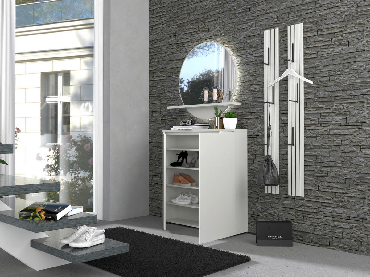 SCHUHSCHRANK Grau  - Schwarz/Grau, Design, Holzwerkstoff (97/100/22cm) - Xora