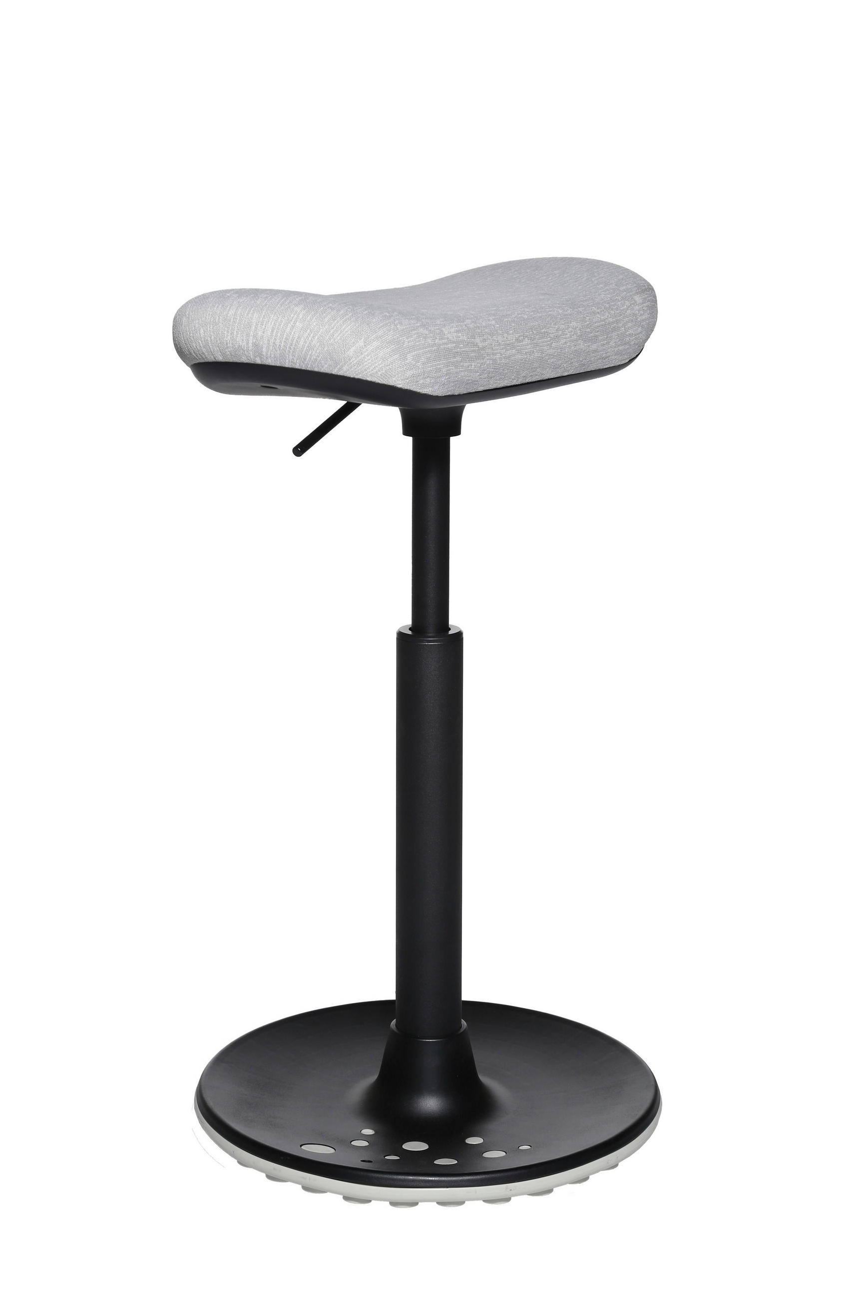 BÜROHOCKER   Grau  - Schwarz/Grau, Konventionell, Kunststoff/Textil (45/57-77/35cm)