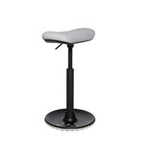 BÜROHOCKER   Grau  - Schwarz/Grau, Konventionell, Kunststoff/Textil (45/57-77/35cm)