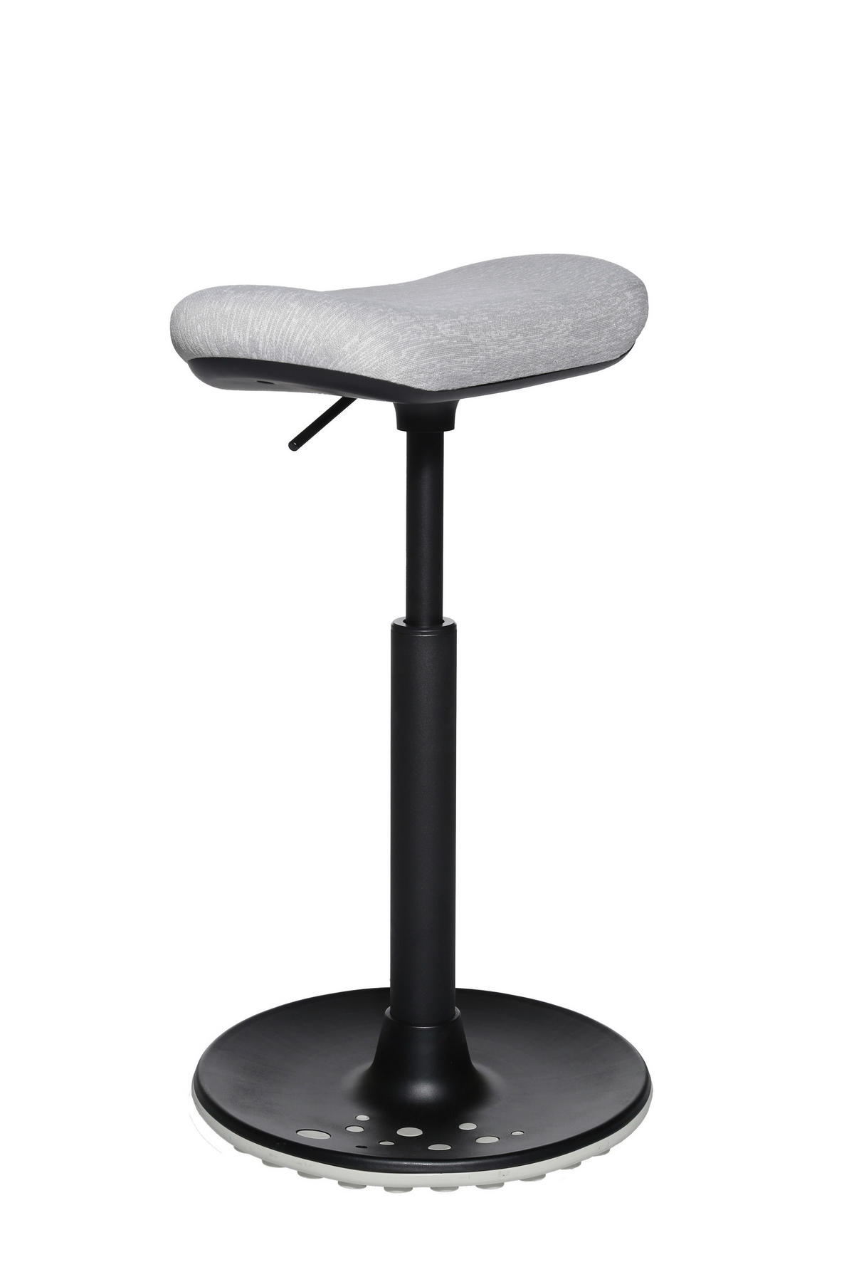 BÜROHOCKER   Grau  - Schwarz/Grau, Konventionell, Kunststoff/Textil (45/57-77/35cm)