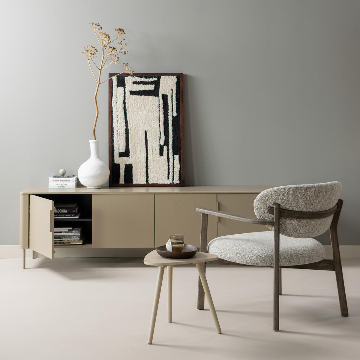 SESSEL in Webstoff Braun  - Braun, Design, Holz/Textil (68/76/75cm) - Livetastic