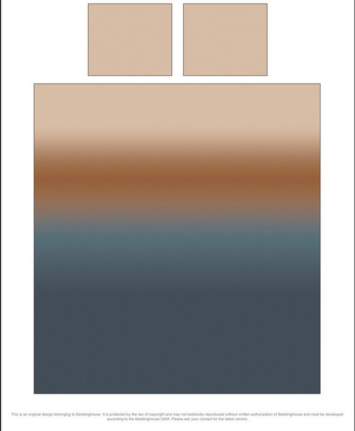BETTWÄSCHE Satin 135/200 cm  - Blau/Beige, Design, Textil (135/200cm) - Novel
