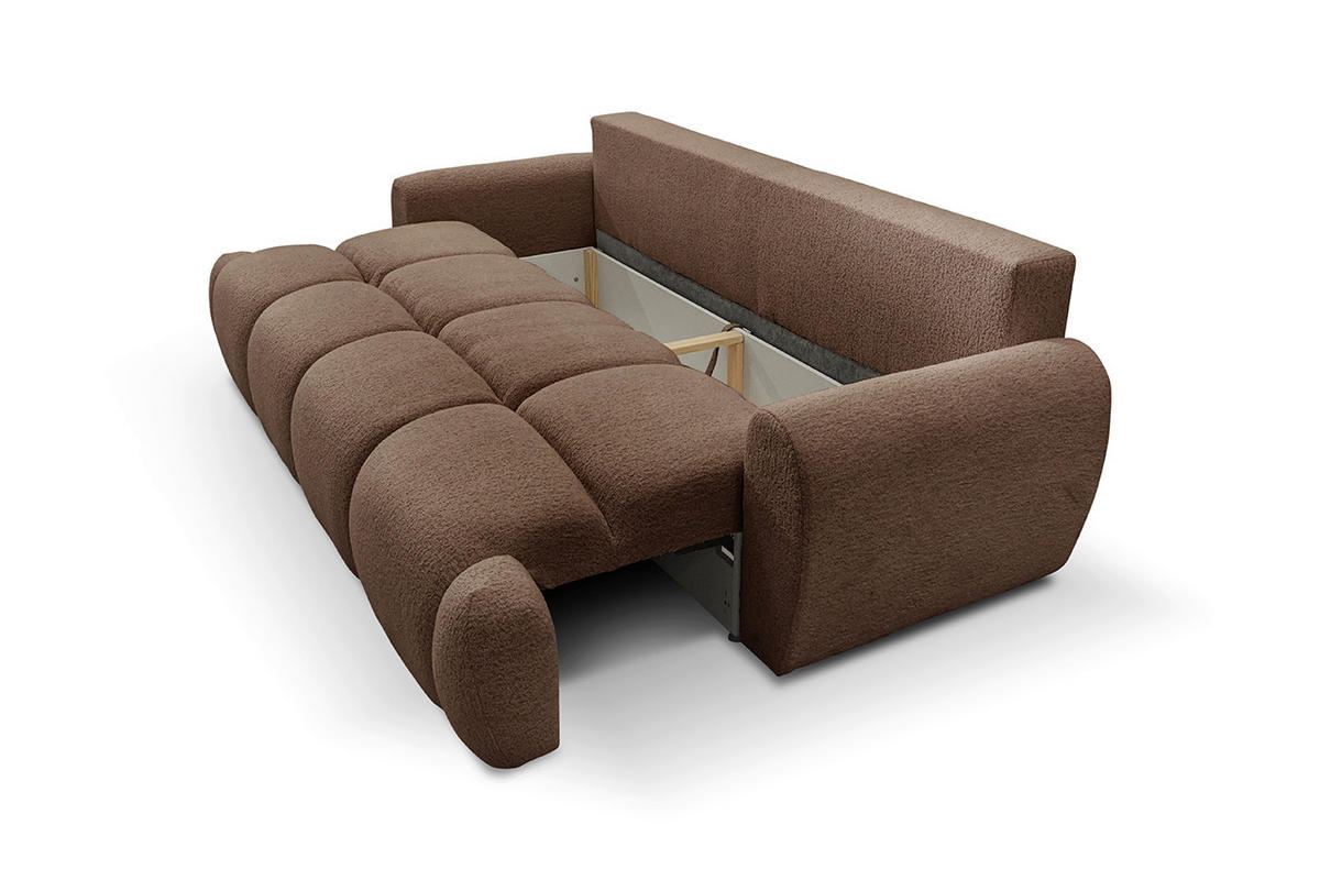 SCHLAFSOFA ALBA in Struktur Kupferfarben  - Schwarz/Kupferfarben, Design, Holz/Holzwerkstoff (242/93/104cm) - MID.YOU