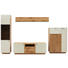 WOHNWAND in Eichefarben, Champagner - Champagner/Eichefarben, KONVENTIONELL, Glas/Holz (352/200/55cm) - Voleo WOHNWAND in Eichefarben, Champagner - Champagner/Eichefarben, KONVENTIONELL, Glas/Holz (352/200/55cm) - Voleo