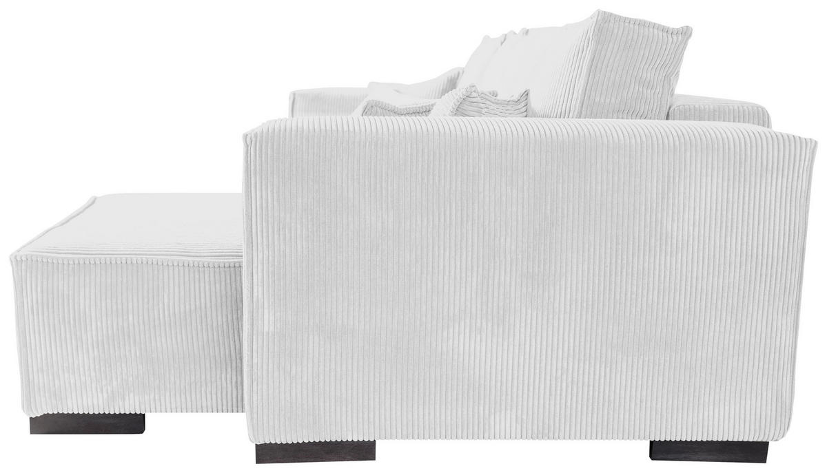 ECKSOFA  in Cord Perlmutt  - Perlmutt/Braun, KONVENTIONELL, Holz/Textil (293/160cm) - Carryhome
