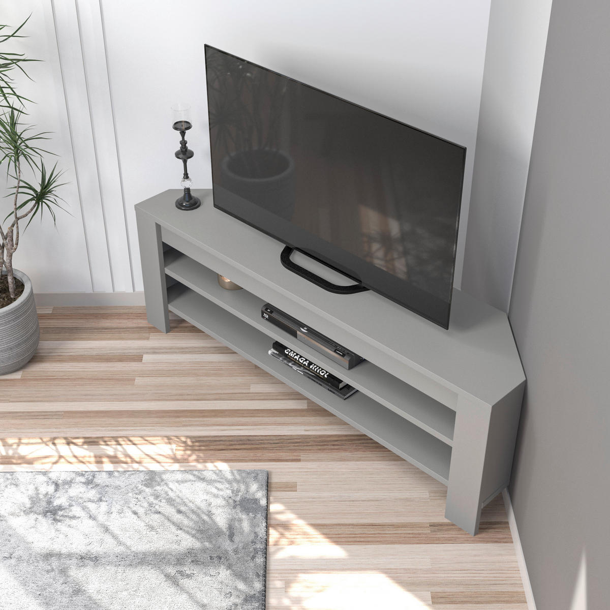 TV-ELEMENT - Grau, Design, Holz (30/40/120cm) - Livetastic