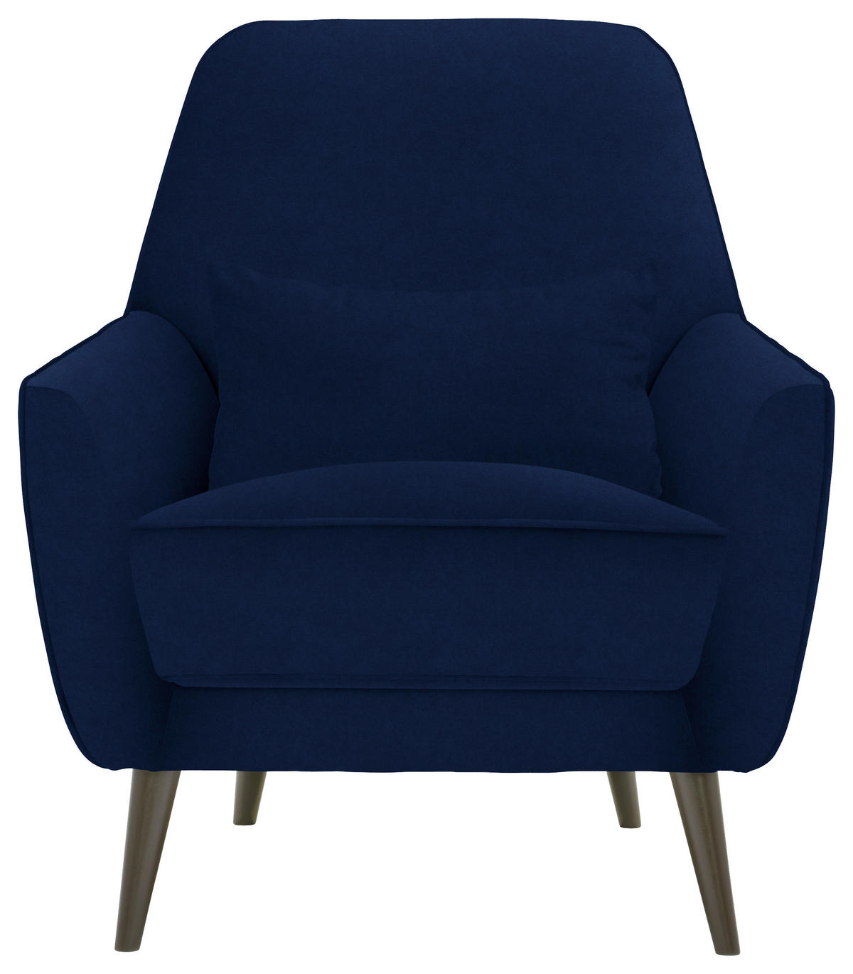 SESSEL in Mikrofaser Blau  - Blau/Schwarz, Modern, Holz/Textil (77/86/80cm) - Carryhome