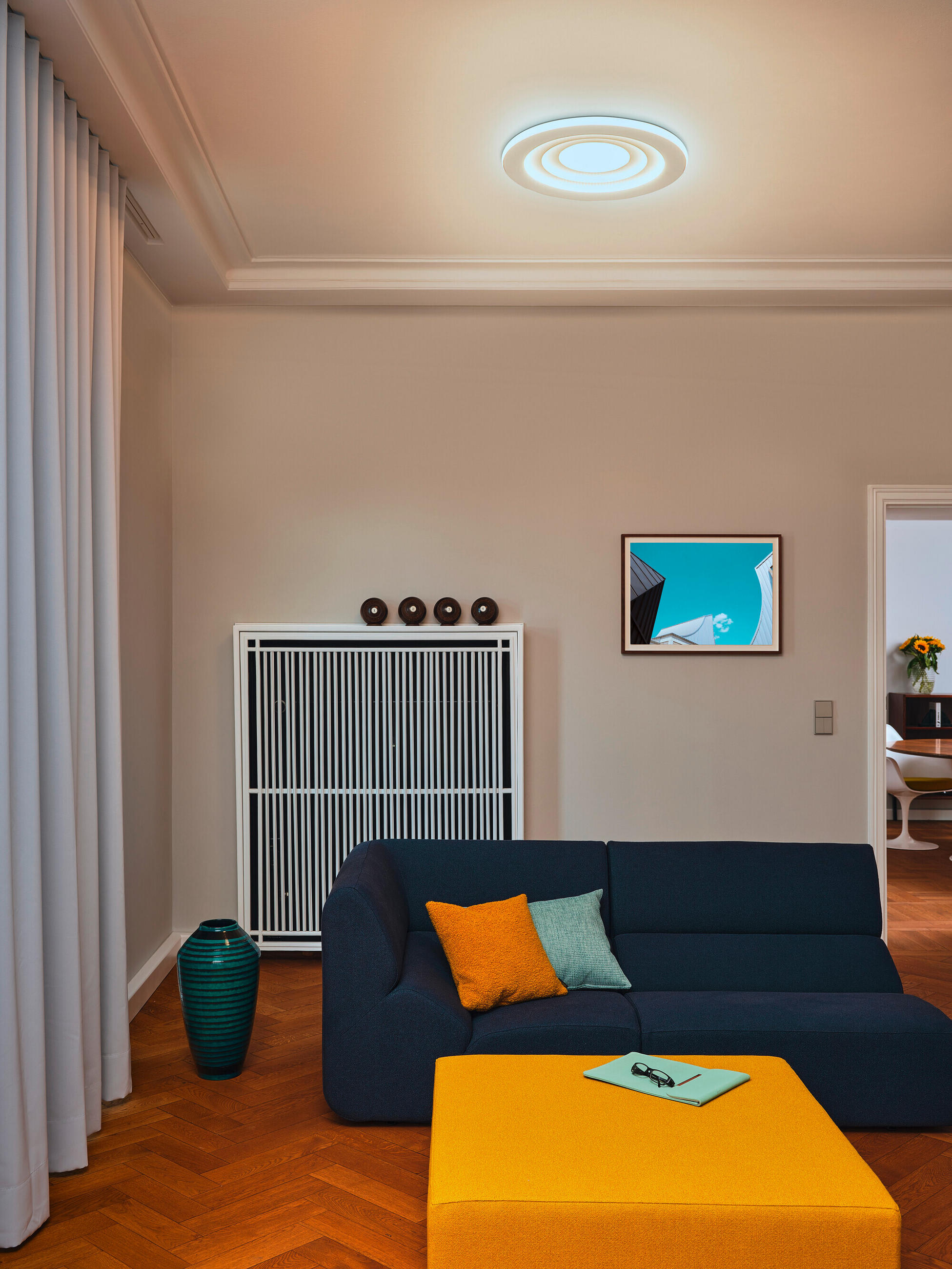 LED-DECKENLEUCHTE Orbis Spiral Main and Side Light 50,5/6 cm   - Weiß, Design, Metall (50,5/6cm) - Ledvance