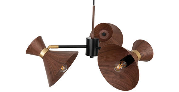 HÄNGELEUCHTE 64,5/132,5 cm  - Walnussfarben, Trend, Metall (64,5/132,5cm) - Novel