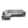 ECKSOFA in Chenille Anthrazit  193/256 cm  - Anthrazit/Schwarz, Design, Textil/Metall (193/256cm) - SENSOO