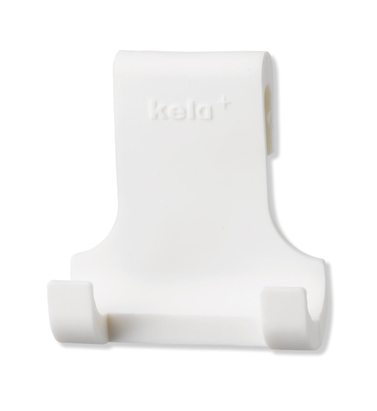 STENSKI KAVELJ - bela, Basics, umetna masa (8,5/9,5/4,0cm) - Kela