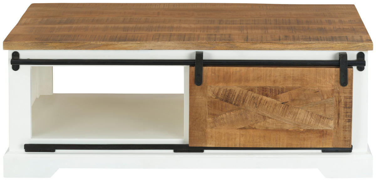 KONFERENČNÝ STOLÍK, prírodná farba, čierna, biela, drevo, 60/120/45 cm - čierna/biela, Lifestyle, drevo (60/120/45cm) - MID.YOU