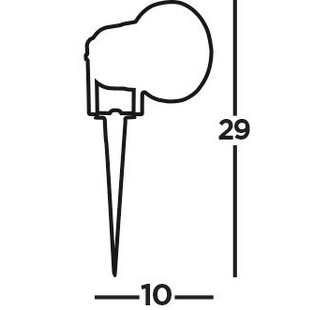 Thumbnail - Searchlight LED-AUßENLEUCHTE Spikey Outdoor, Schwarz, Glas, Metall, 10x29x13 cm, Lampen & Leuchten, Außenbeleuchtung, Au...