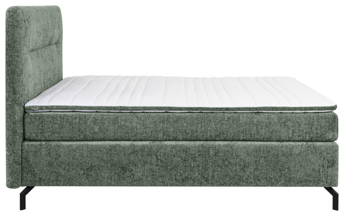 BOXSPRINGBETT 140/200 cm  in Mintgrün  - Schwarz/Mintgrün, Design, Textil/Metall (140/200cm) - Esposa